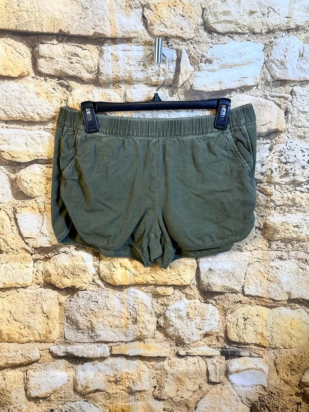 Madewell Pull On Shorts Size S Olive Green High Rise